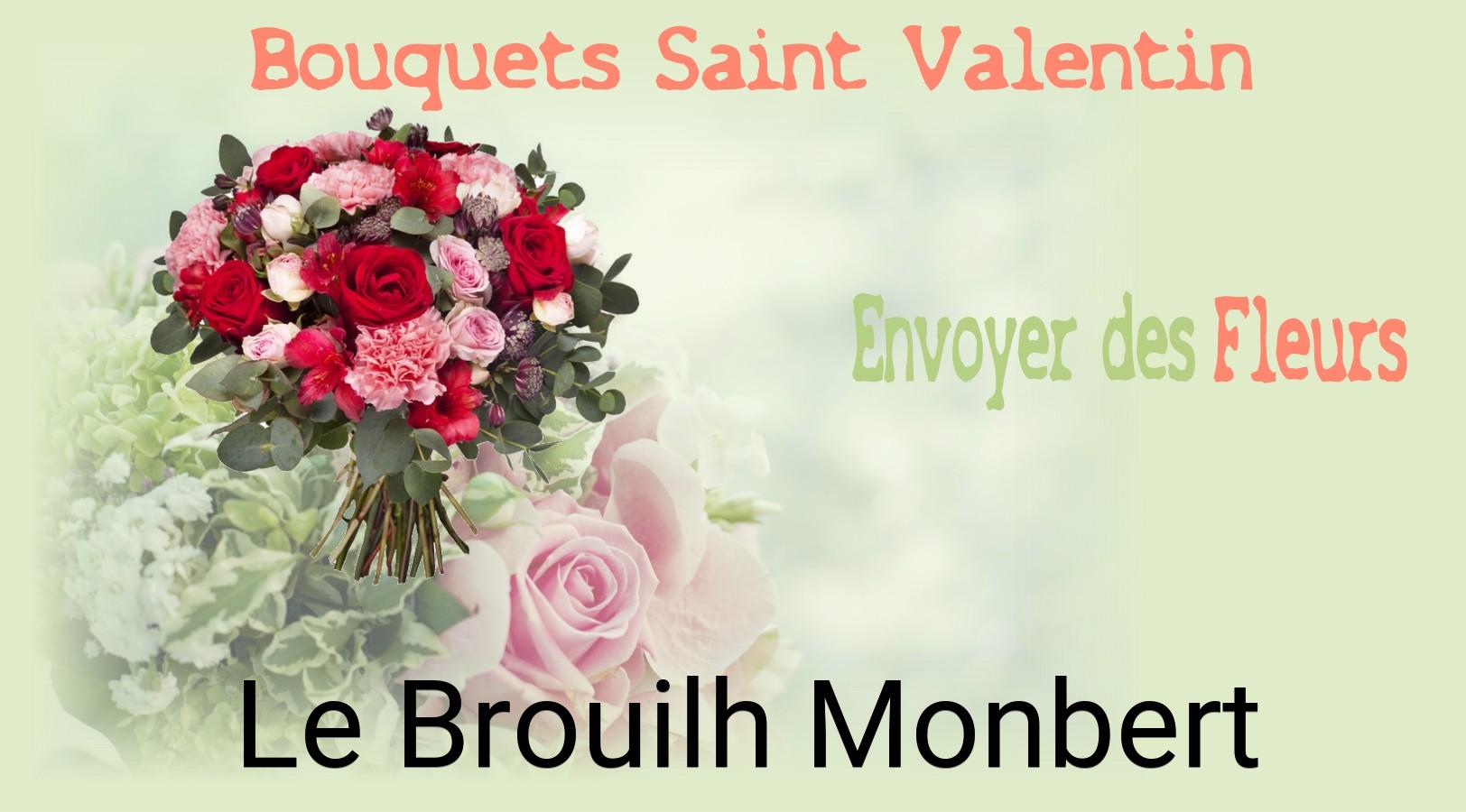 Roses de Saint-Valentin livrées à Le Brouilh-Monbert